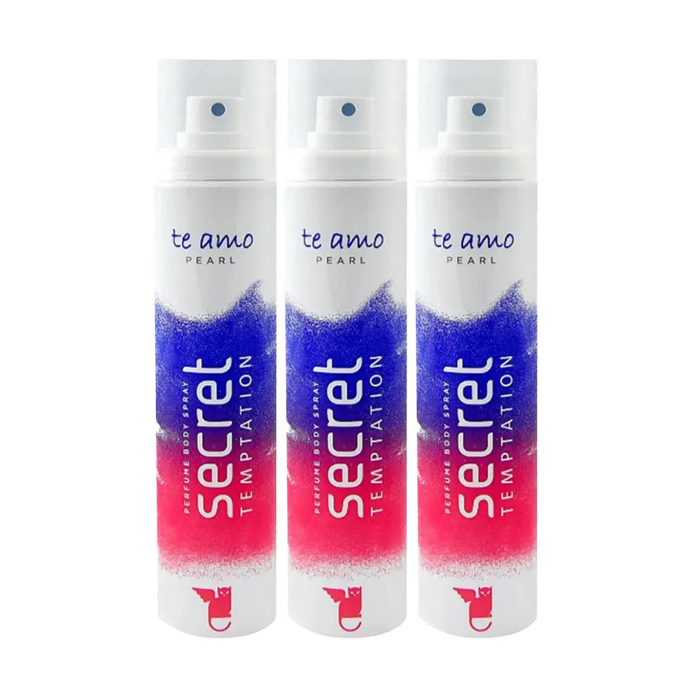 Secret Temptation Te Amo Pearl Perfume Body Spray For Women (Pack Of 3)