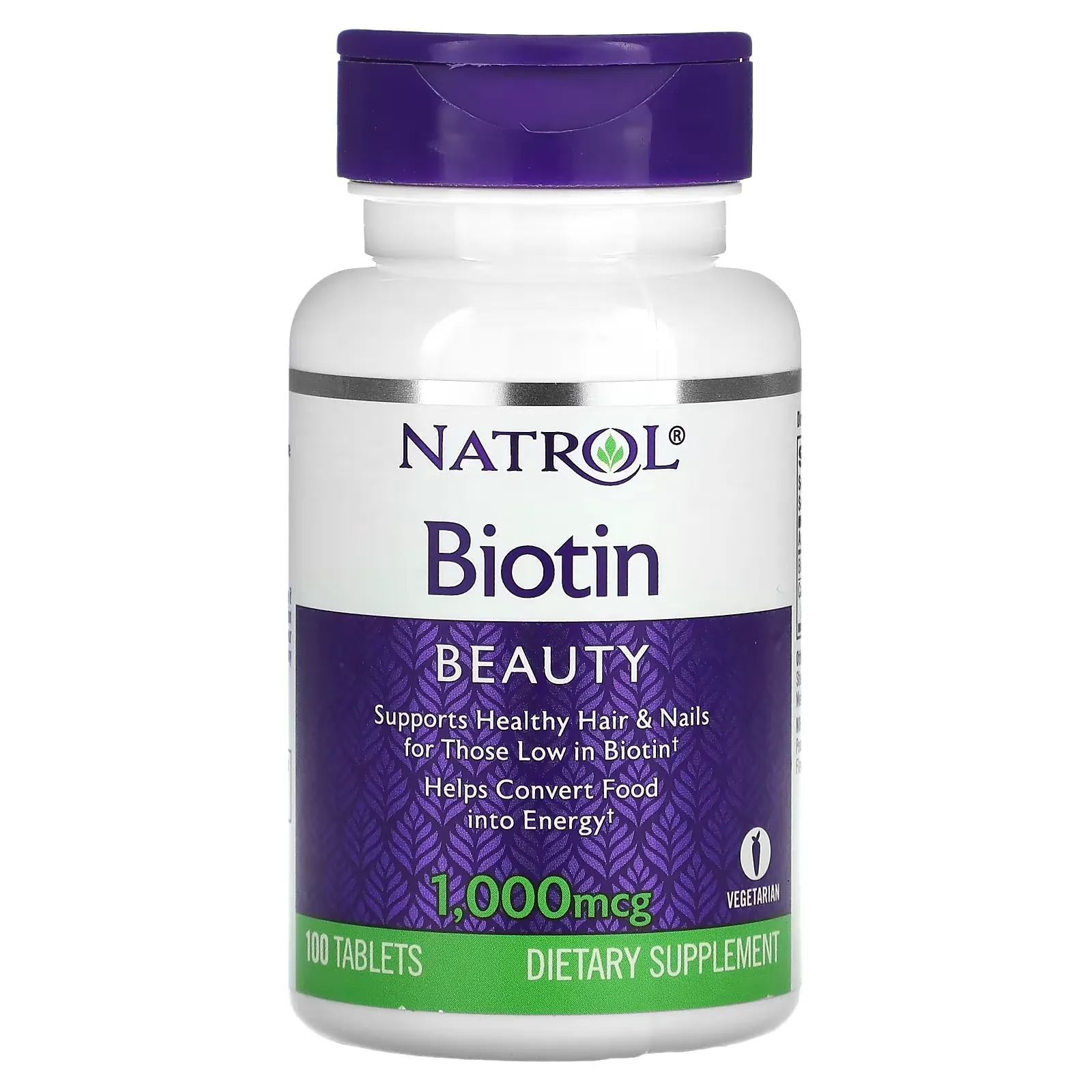 Biotin, 1,000 mcg, 100 Tablets