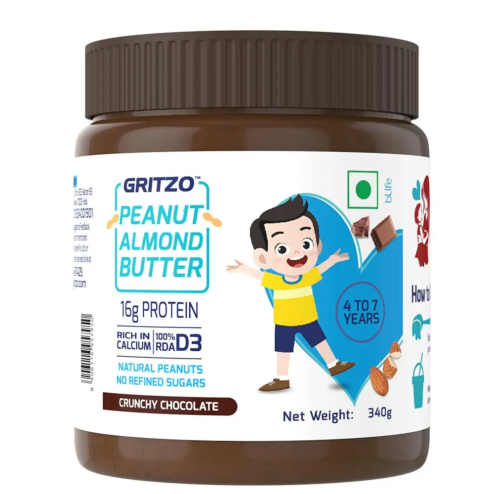 Gritzo Peanut Almond Butter 4-7 yr,  340 g  Chocolate