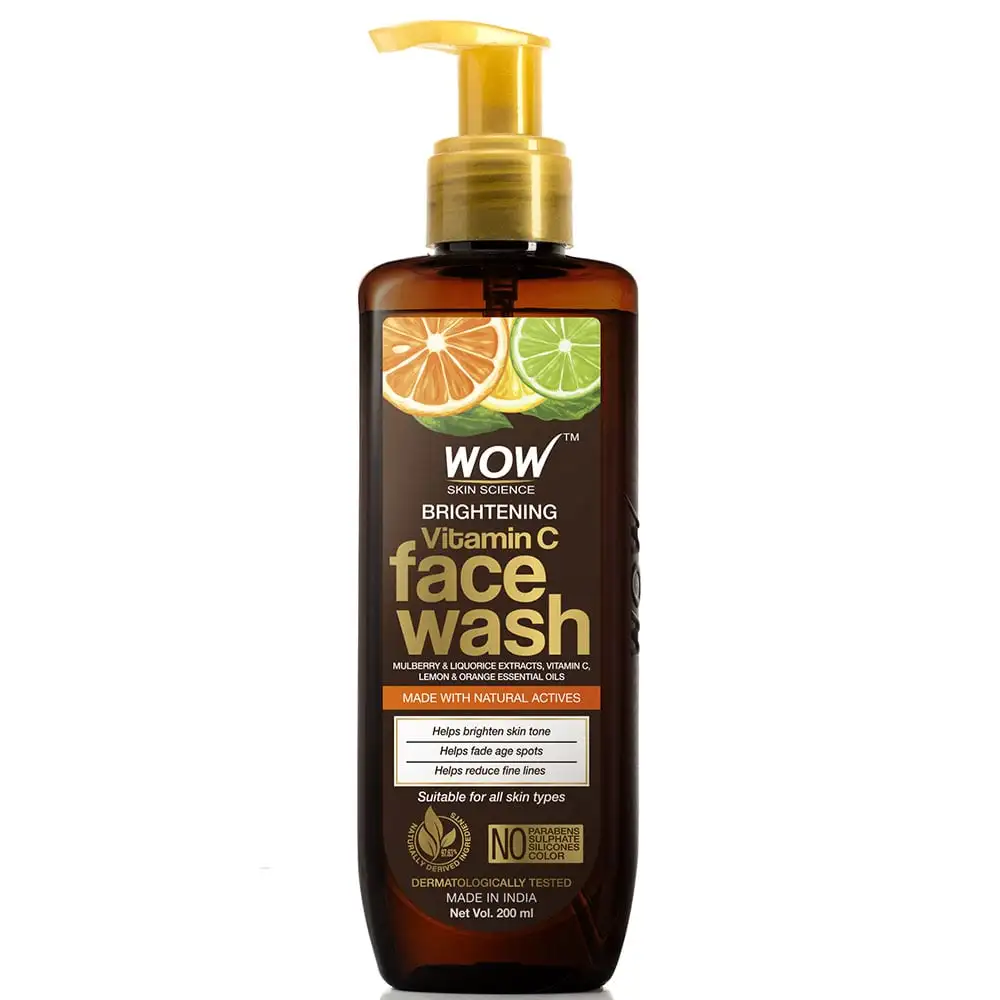 WOW Skin Science Brightening Vitamin C Face Wash,  200 ml  for All Skin Types