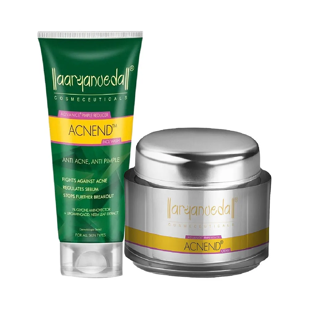 Aryanveda Acnend Face Wash & Face Cream For Removes Dead Cells