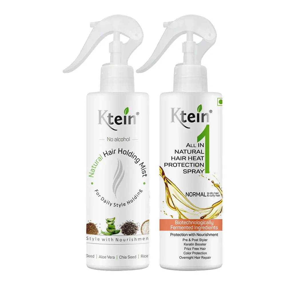 Ktein Natural All In 1 Heat Protection Spray + Ktein Natural Hair Holding Spray