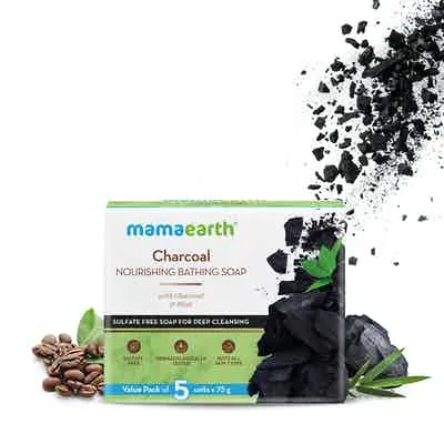 Mamaearth Charcoal Nourishing Bathing Soap With Charcoal And Mint For Deep Cleansing