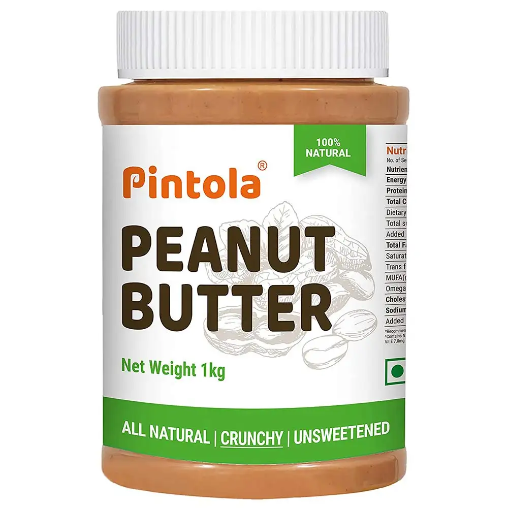 Pintola All Natural Peanut Butter,  1 kg  Crunchy