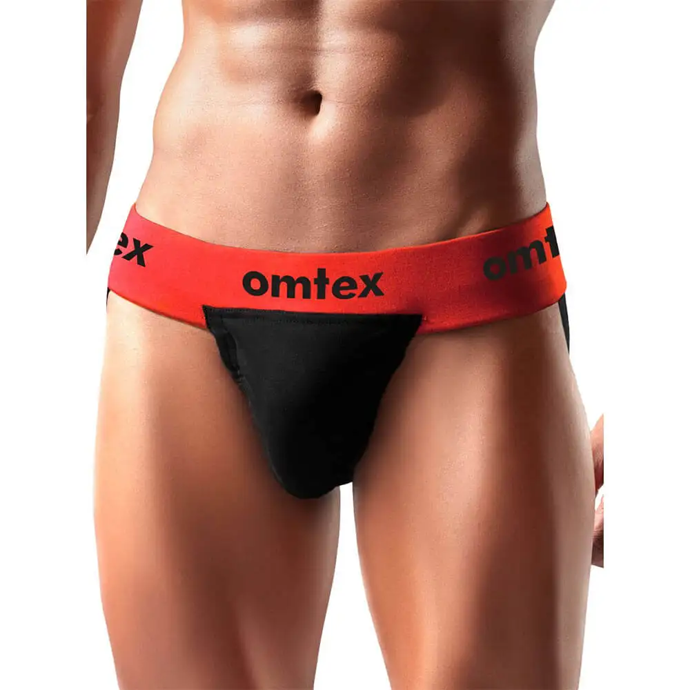 Omtex Rio Supporter Back Covered for Men,  Large  Red