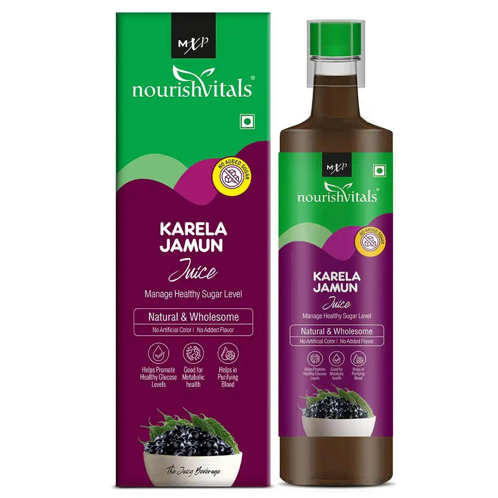 NourishVitals Karela Jamun Juice,  Unflavoured  500 ml