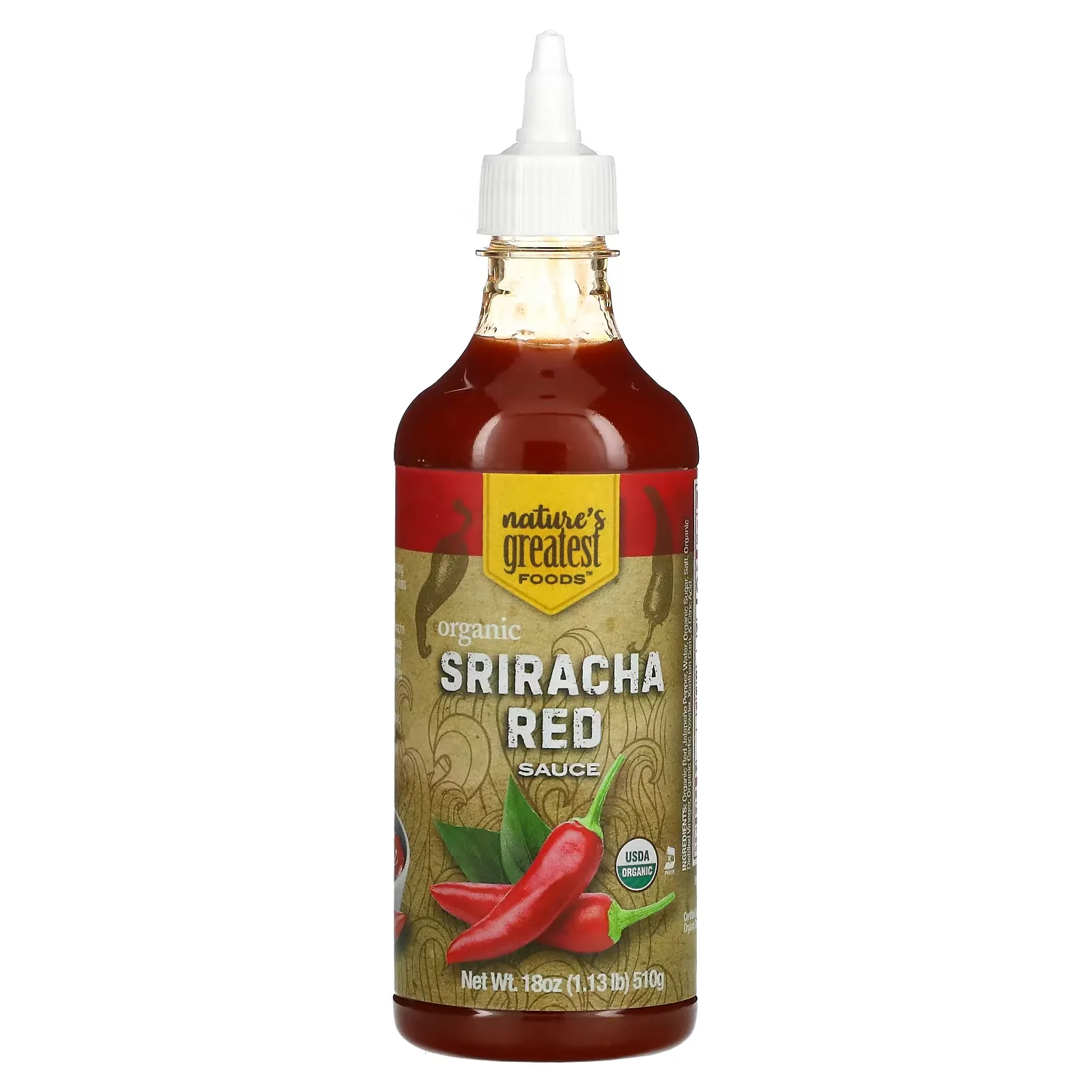 Organic Sriracha Red Sauce, 18 oz (510 g)