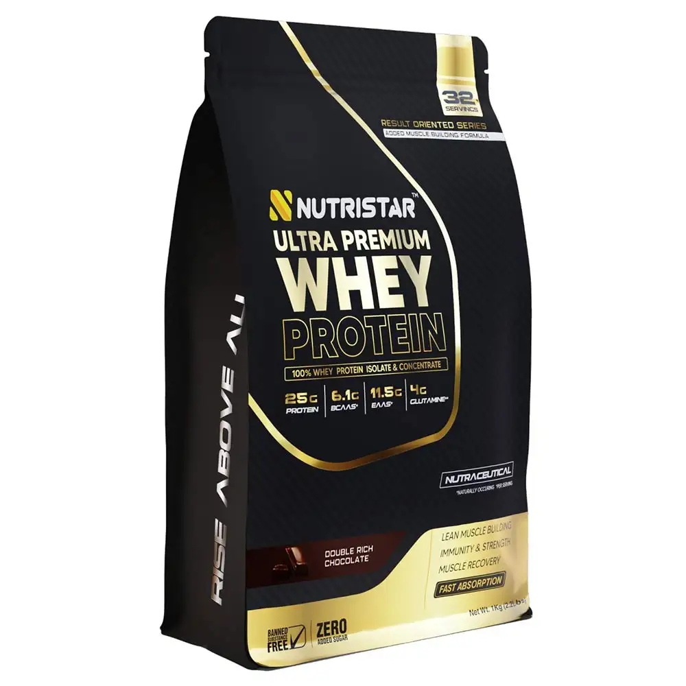 Nutristar Ultra Premium Whey Protein,  2.2 lb  Double Rich Chocolate