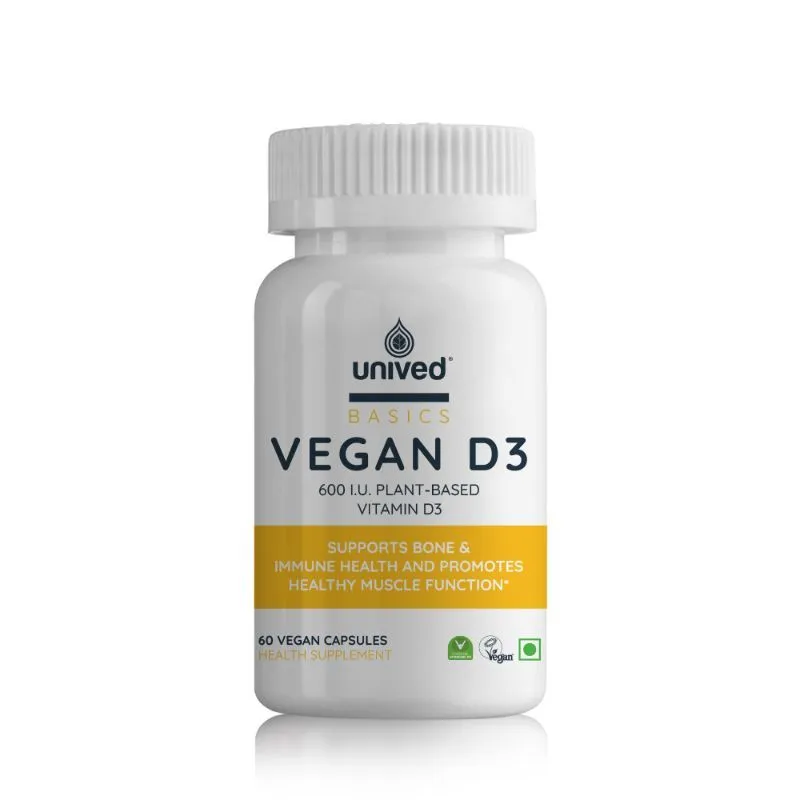 Unived Basics Plant-based Vegan Vitamin D3 600 I U