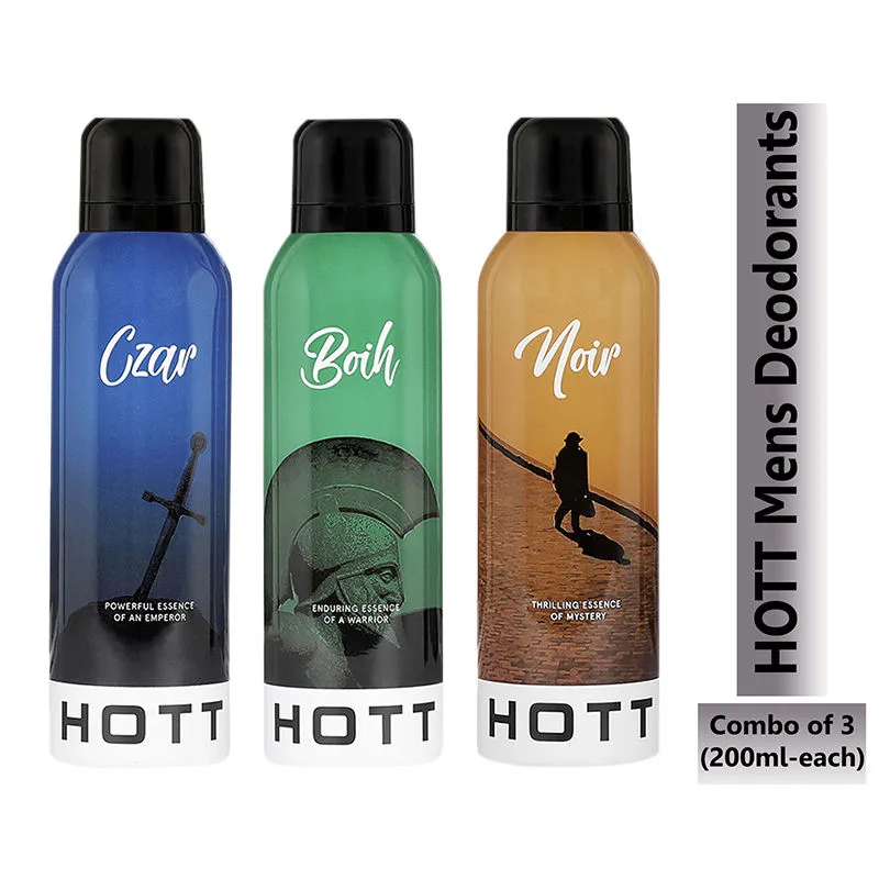 Hott Noir Boih Czar Deodorant For Men - Pack Of 3