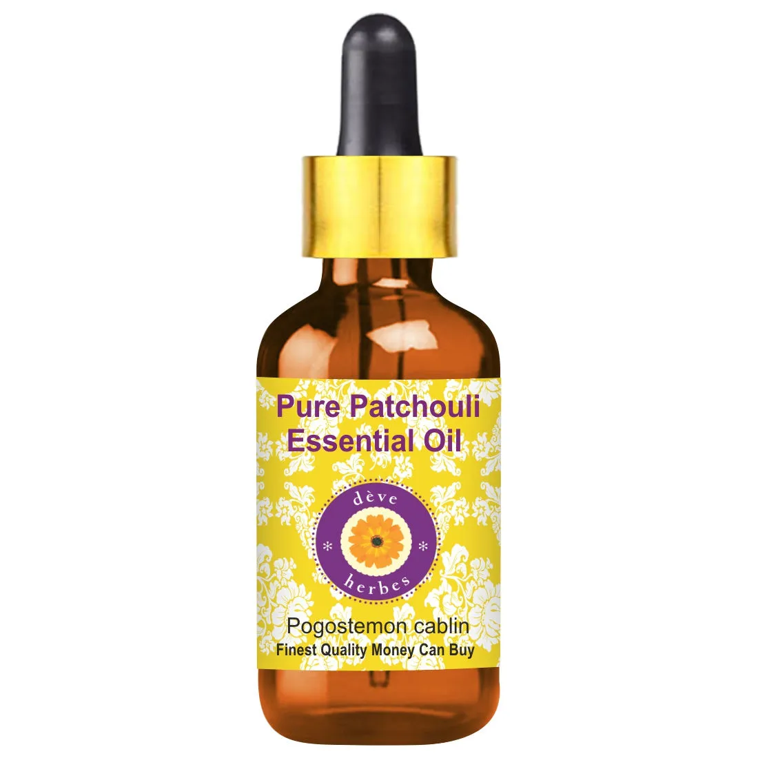 Deve Herbes Pure Patchouli Essential Oil (Pogostemon Cablin) Steam Distilled For Acne & Smooth Skin