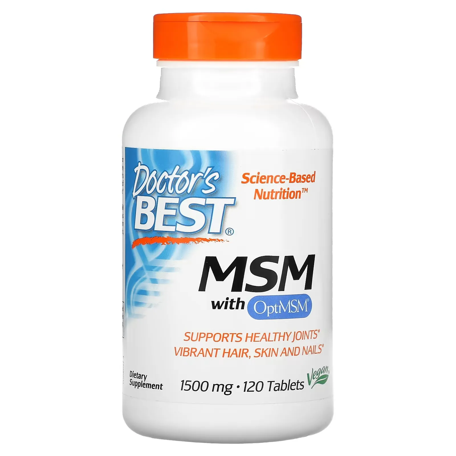 MSM with OptiMSM, 1,500 mg, 120 Tablets