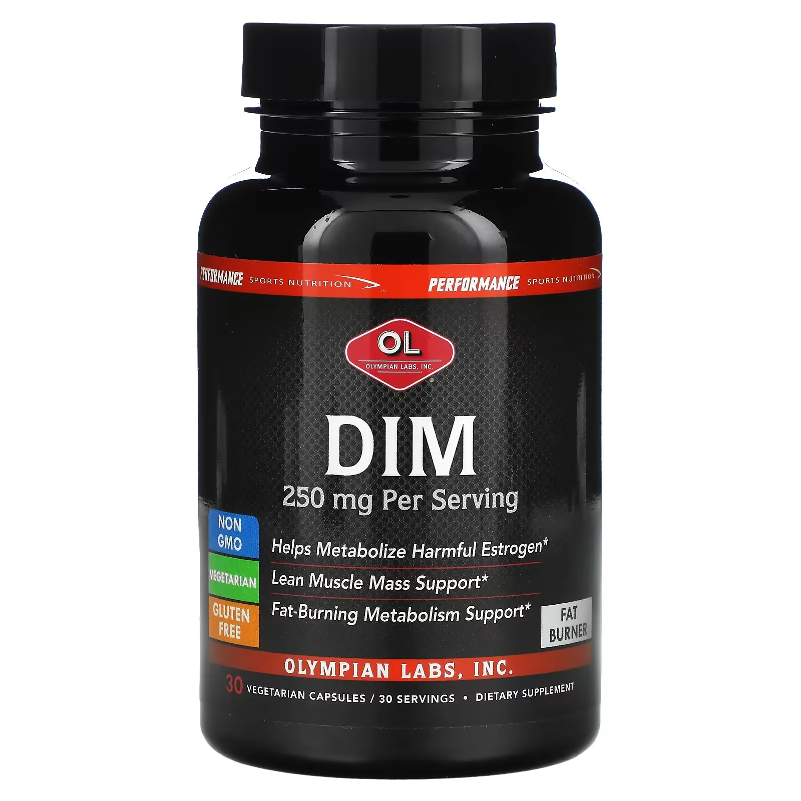 Performance Sports Nutrition, DIM, 250 mg, 30 Vegetarian Capsules