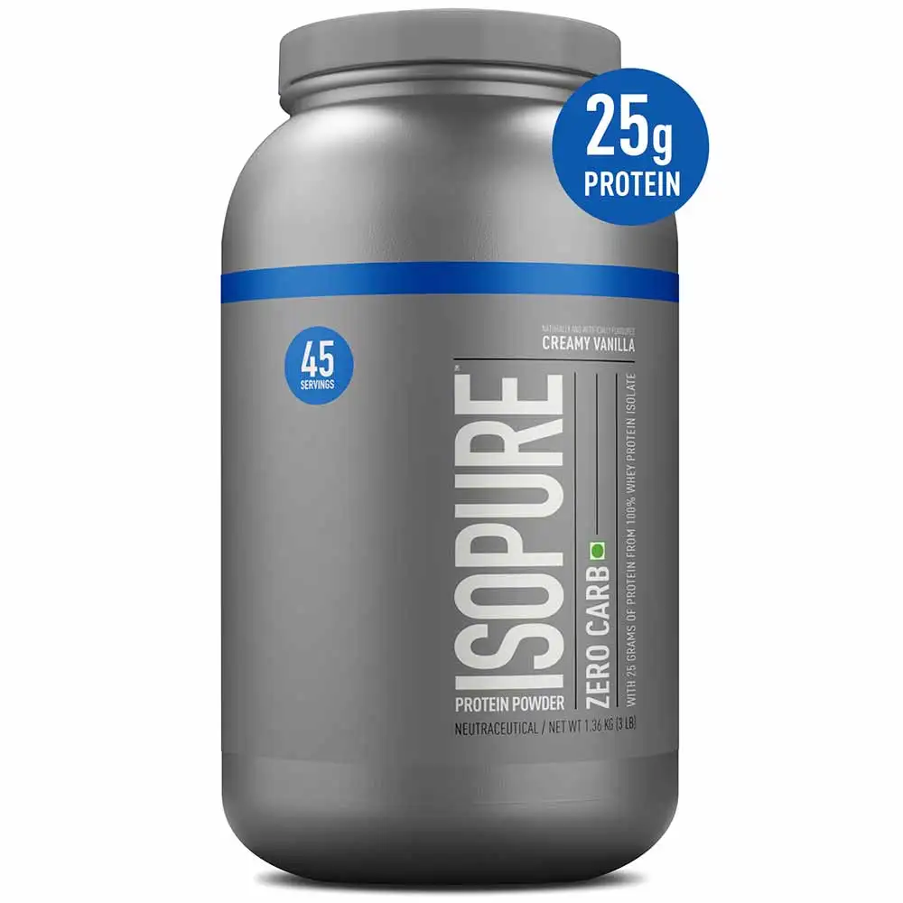 Isopure Zero Carb Protein Powder,  3 lb  Creamy Vanilla