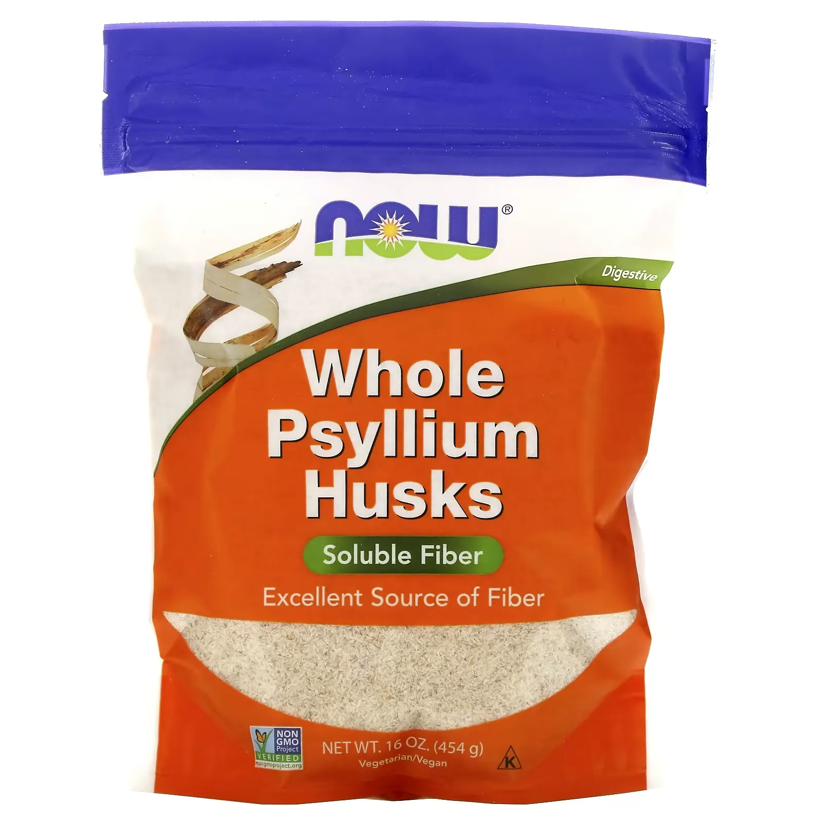 Whole Psyllium Husks, 16 oz (454 g)