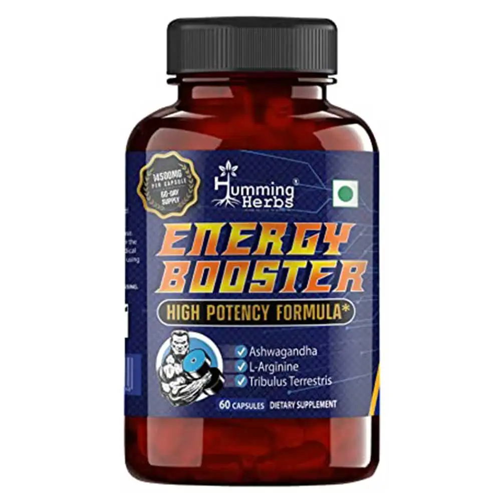 Humming Herbs Energy Booster High Potency Formula,  60 capsules