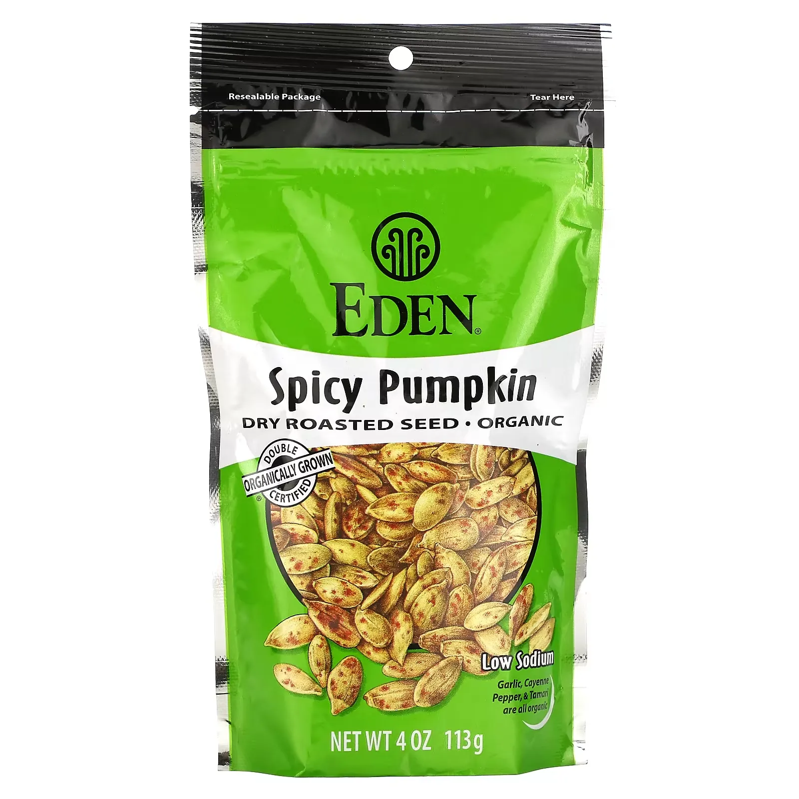 Organic, Spicy Pumpkin Dry Roasted Seeds, 4 oz (113 g)