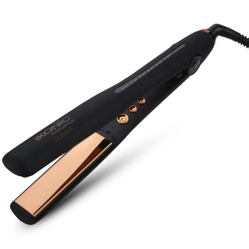 Ikonic Professional Gleam Hair Straightener (Black & Rose Gold)(1Pcs)