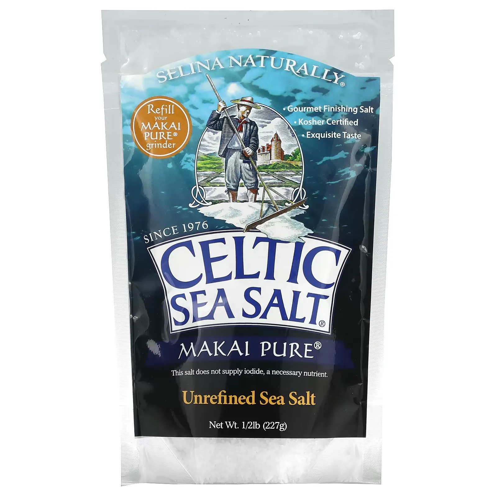 Makai Pure, Unrefined Sea Salt, 1/2 lb (227 g)