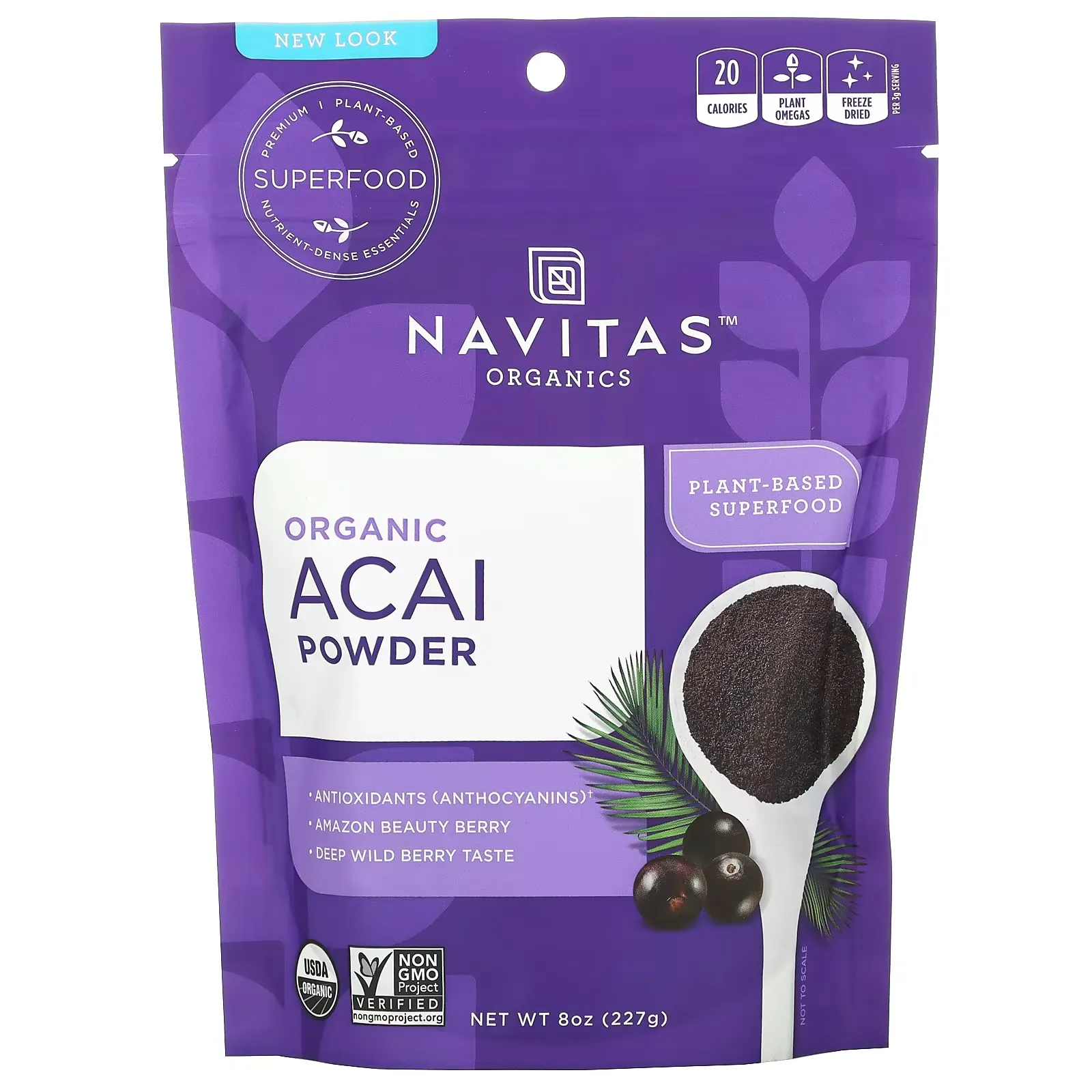 Organic Acai Powder, 8 oz (227 g)