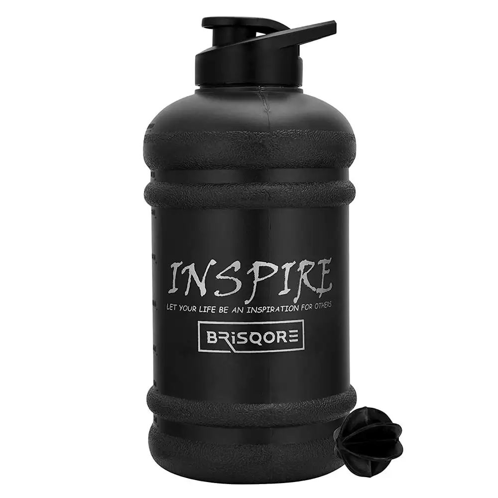 GHC Brisqore Protein Gallon Water Bottle,  Charcoal Black  2.2 L