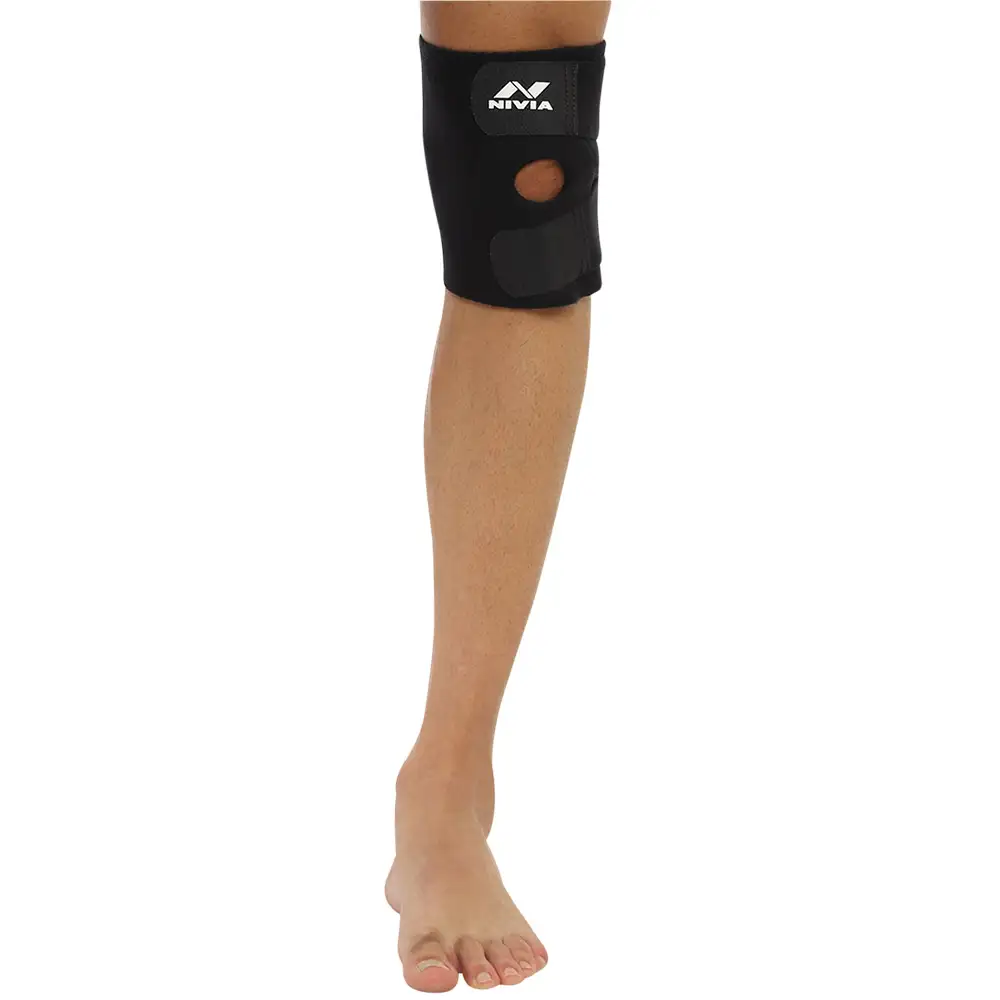 Nivia Orthopedic Basic Knee Patella Support Adjustable (RB-22),  Black  Free Size