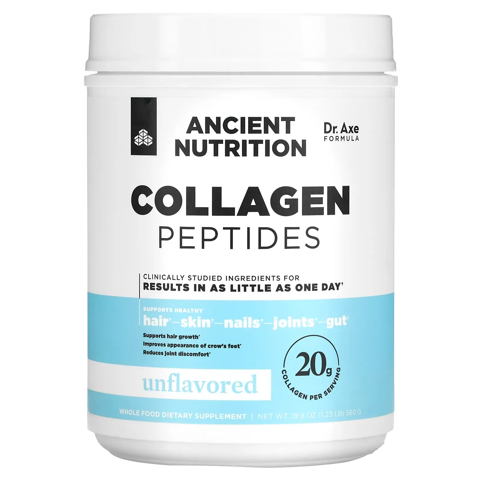 Collagen Peptides, Unflavored, 19.8 oz (560 g)