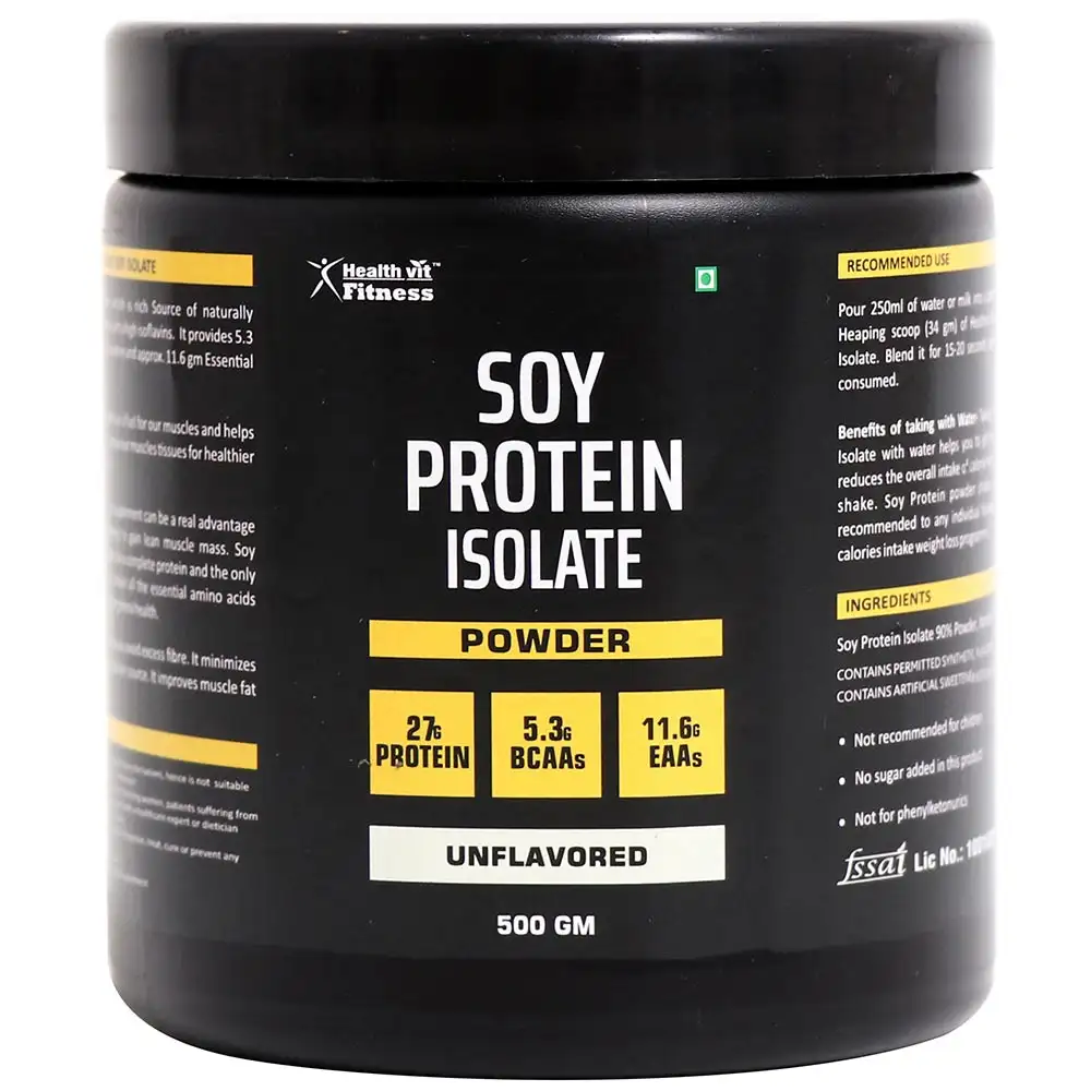 Healthvit Soy Protein Isolate Powder,  1.1 lb  Unflavoured