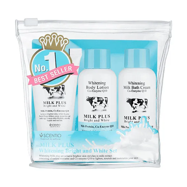 Scentio Organic Milk Plus Bright And Whitening Set, For All Skin Type