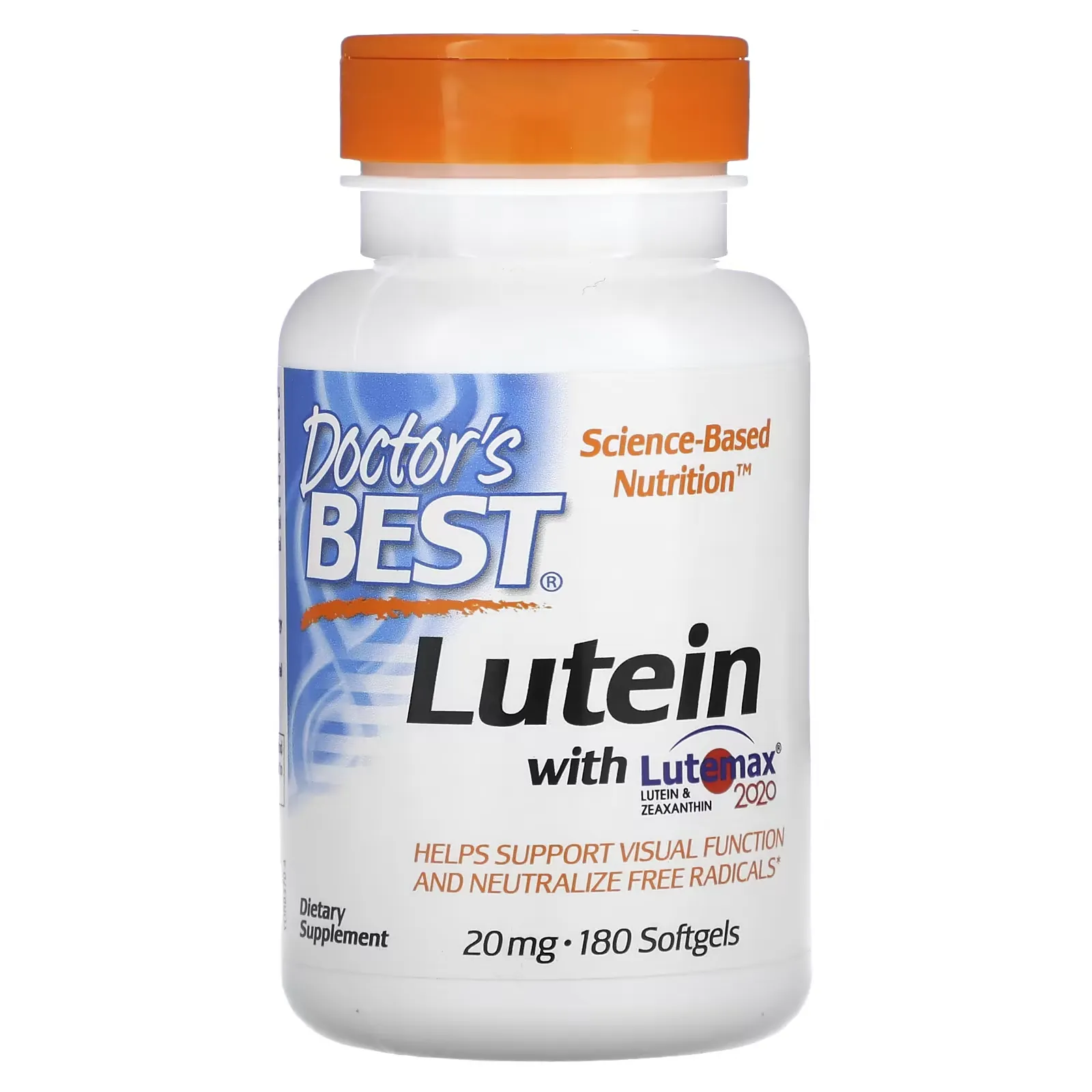 Lutein with Lutemax 2020, 20 mg, 180 Softgels