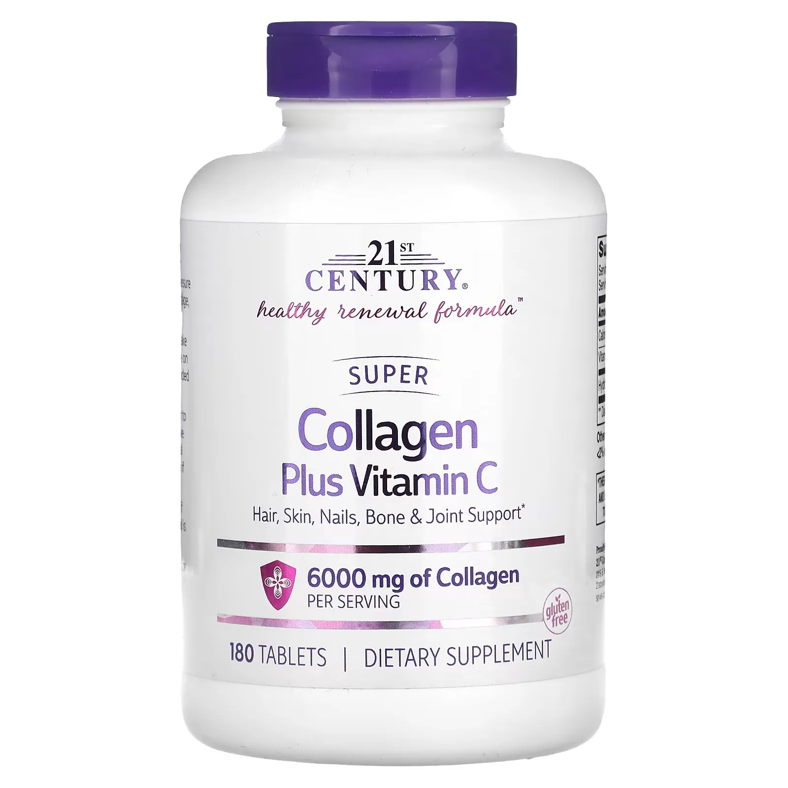 Super Collagen Plus Vitamin C, 1,000 mg, 180 Tablets