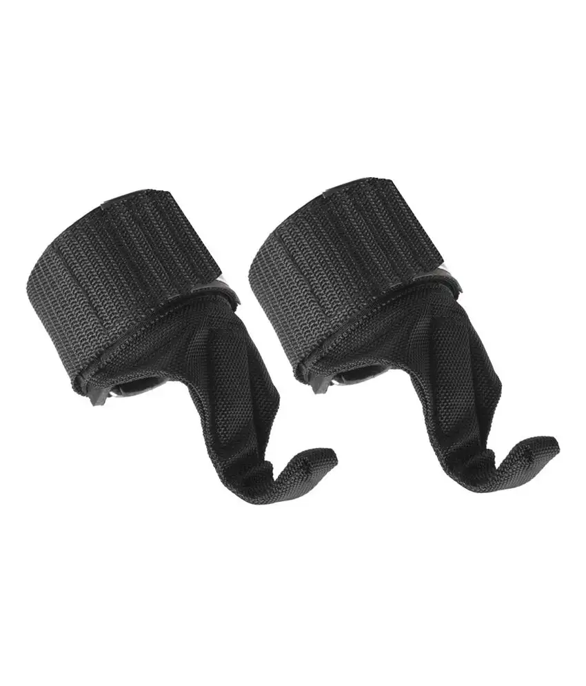 KOBO Gym Straps Hook Support (WTA-05),  Black  Free Size