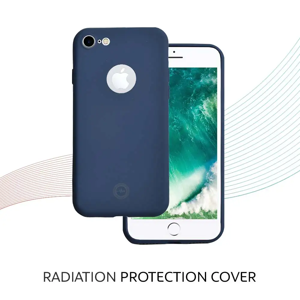 Envirocover Silicon Back Cover for Apple iPhone 7,  with Radiation Protection Technology (Blue)