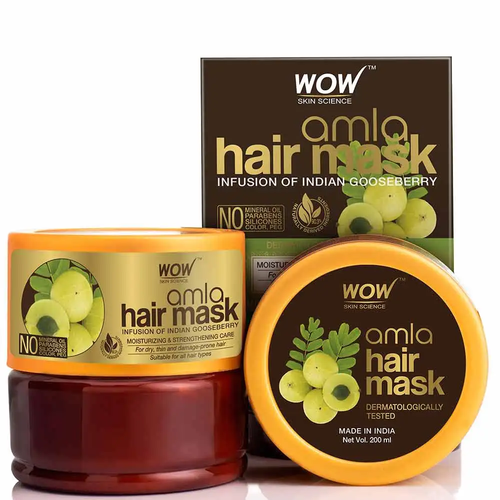 WOW Skin Science Amla Hair Mask,  200 ml  for Dry, Thin & Damage-Prone Hair