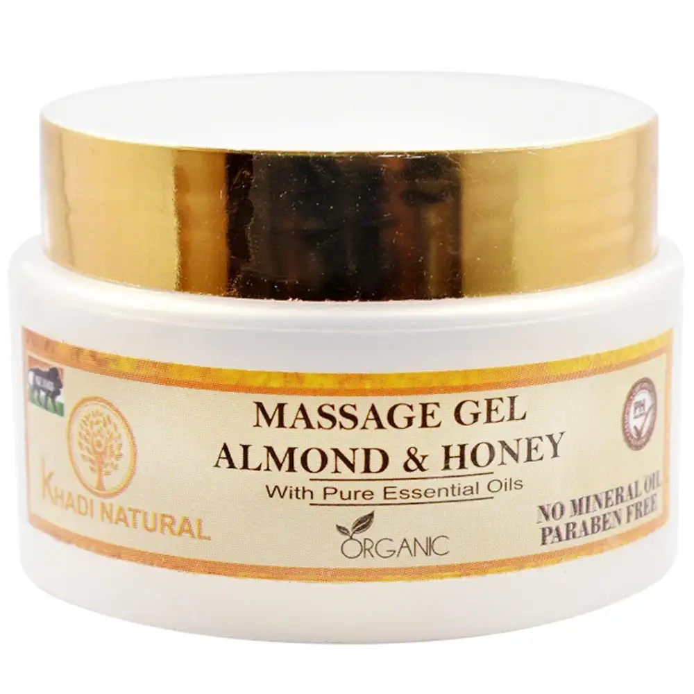 Khadi Natural Almond and Honey massage Gel,  50 g  for All Skin Types