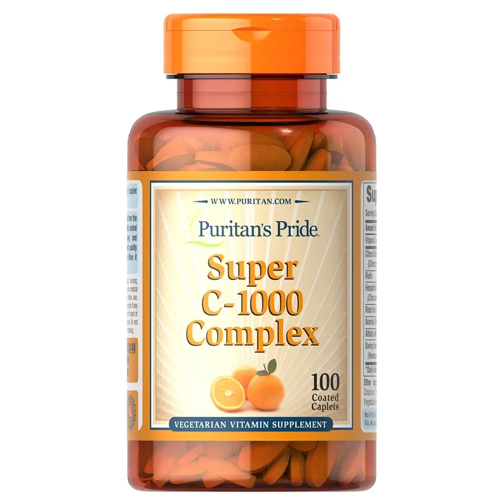 Puritan's Pride Super C-1000 Complex,  100 caplets  Orange