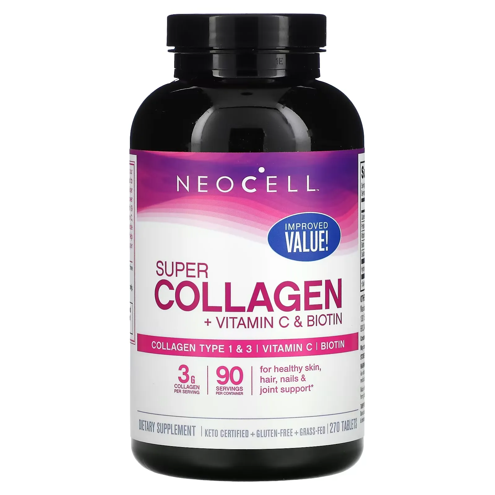 Super Collagen, + Vitamin C & Biotin,  270 Tablets