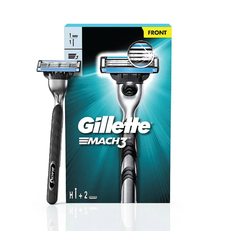 Gillette Mach 3 Shaving Razor + 2 Shaving Blade (Cartridge)