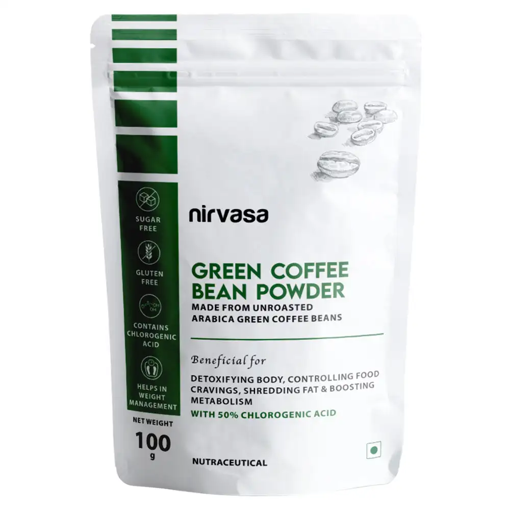 Nirvasa Green Coffee Bean Powder,  100 g  Unroasted