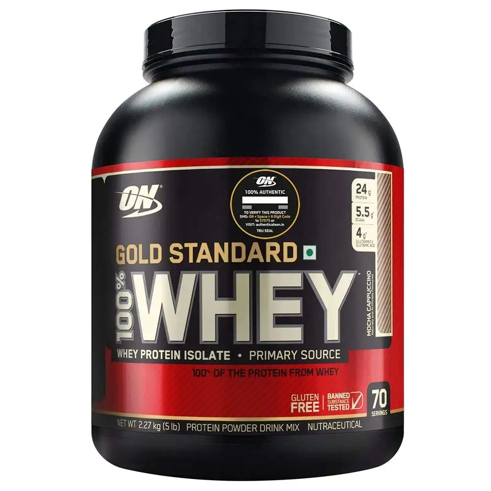 ON (Optimum Nutrition) Gold Standard 100% Whey Protein OP,  5 lb  Mocha Cappuccino