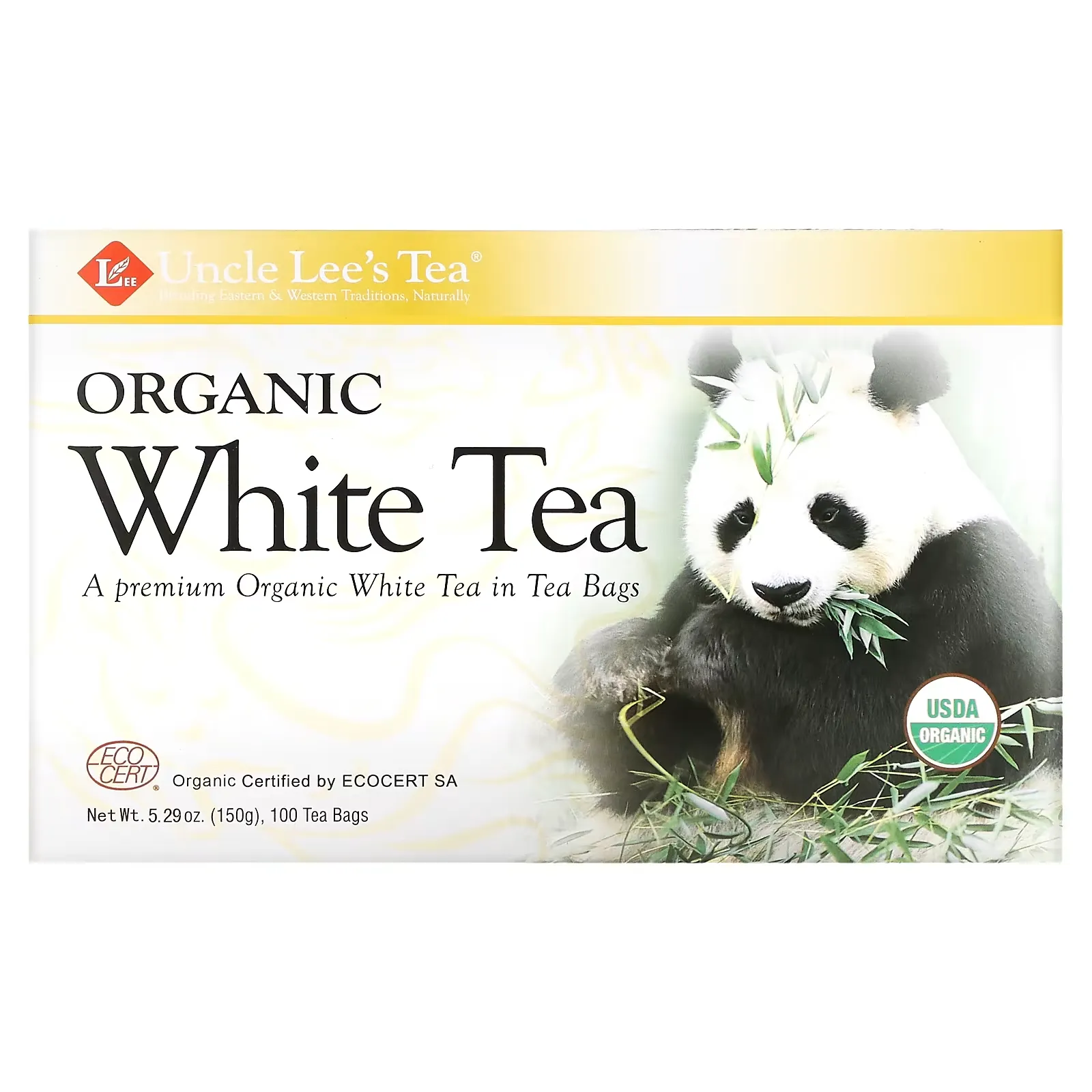 Organic White Tea, 100 Tea Bags, 5.29 oz (150 g)