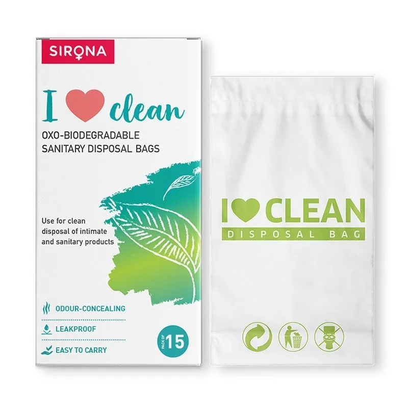 Sirona Sanitary Disposal Bags for Discreet Disposal of Intimate Products (30 Bags)