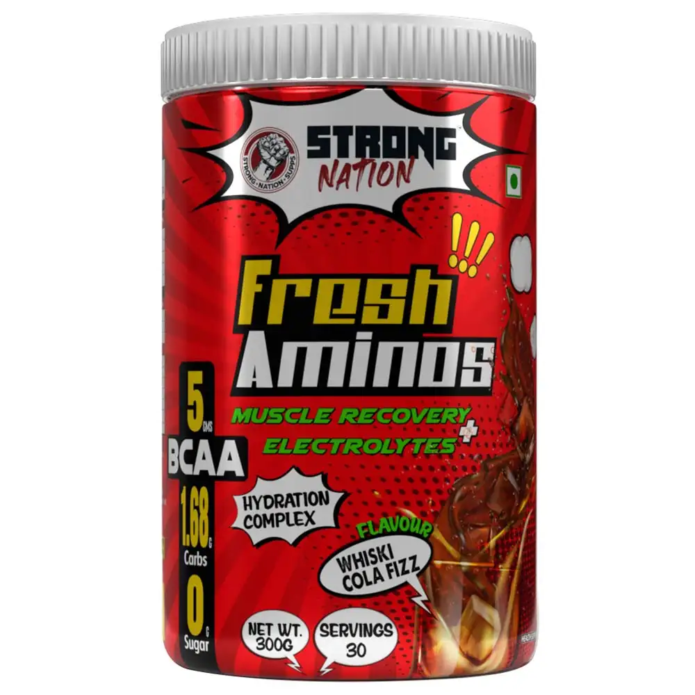 Strong Nation Supps Fresh Aminos,  0.66 lb  30 Servings  Whiski Cola Fizz