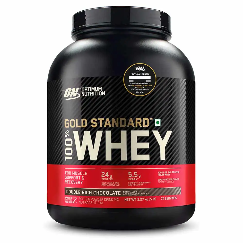 ON (Optimum Nutrition) Gold Standard 100% Whey Protein,  5 lb  Double Rich Chocolate