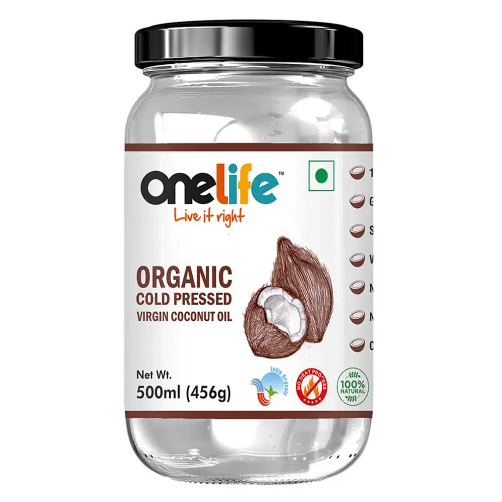 OneLife Organic Virgin Coconut Oil for Skin & Hair,  0.5 L