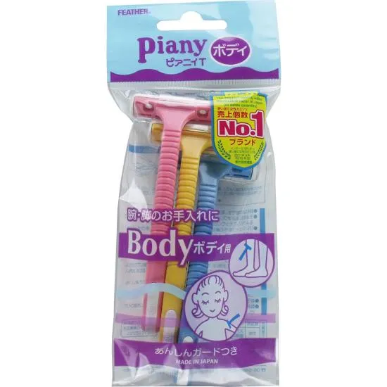 Feather Piany Body Hair Shaver - 3pcs