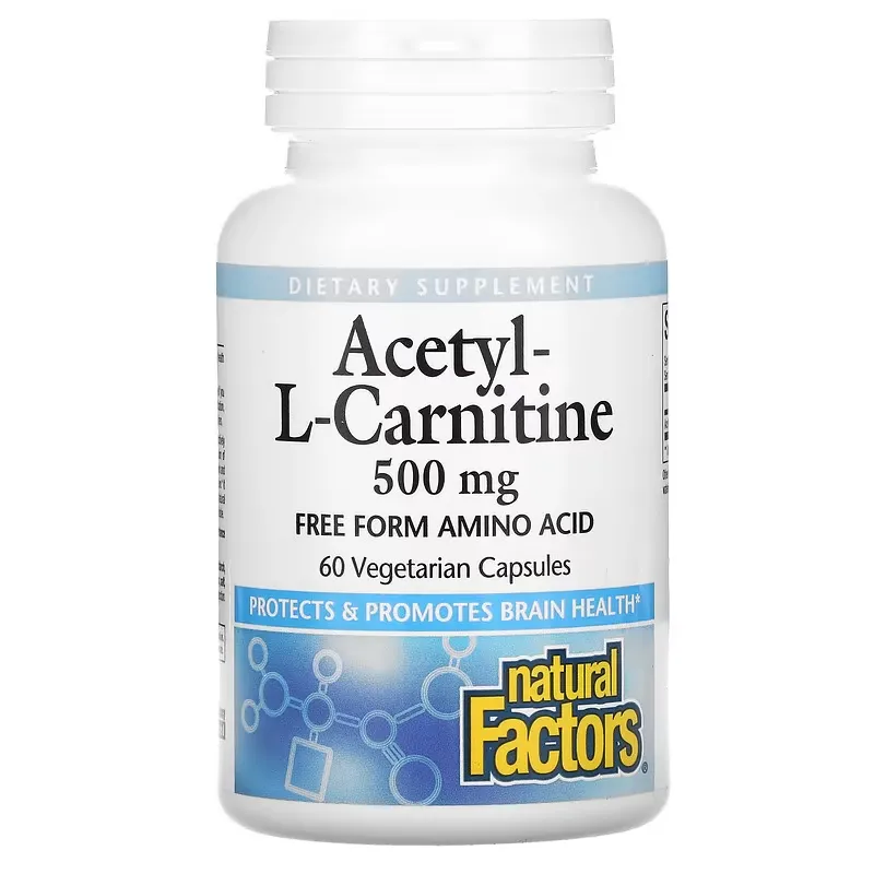 Acetyl-L-Carnitine, 500 mg, 60 Vegetarian Capsules