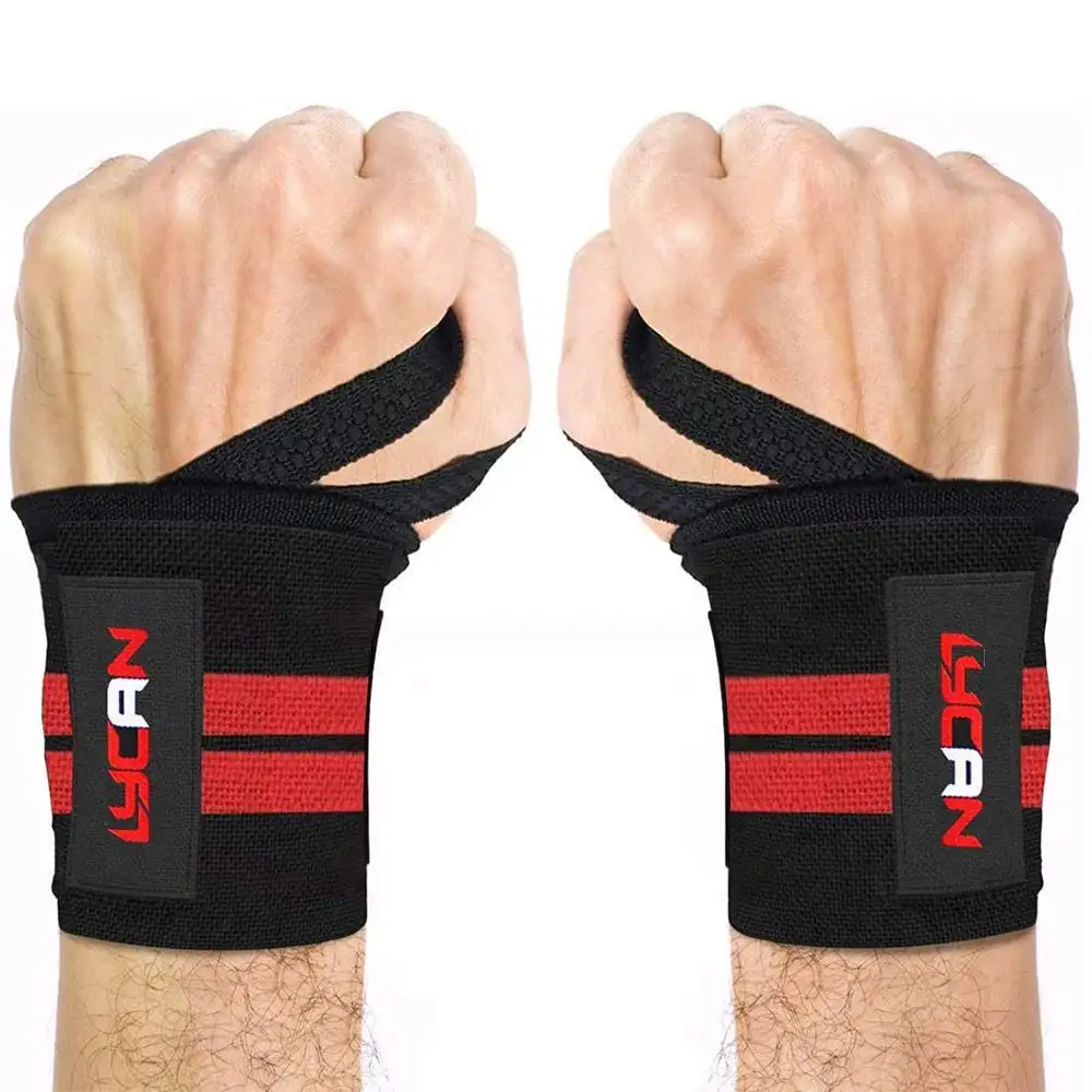 Lycan Weightlifting Wrist Support,  Red  Free Size