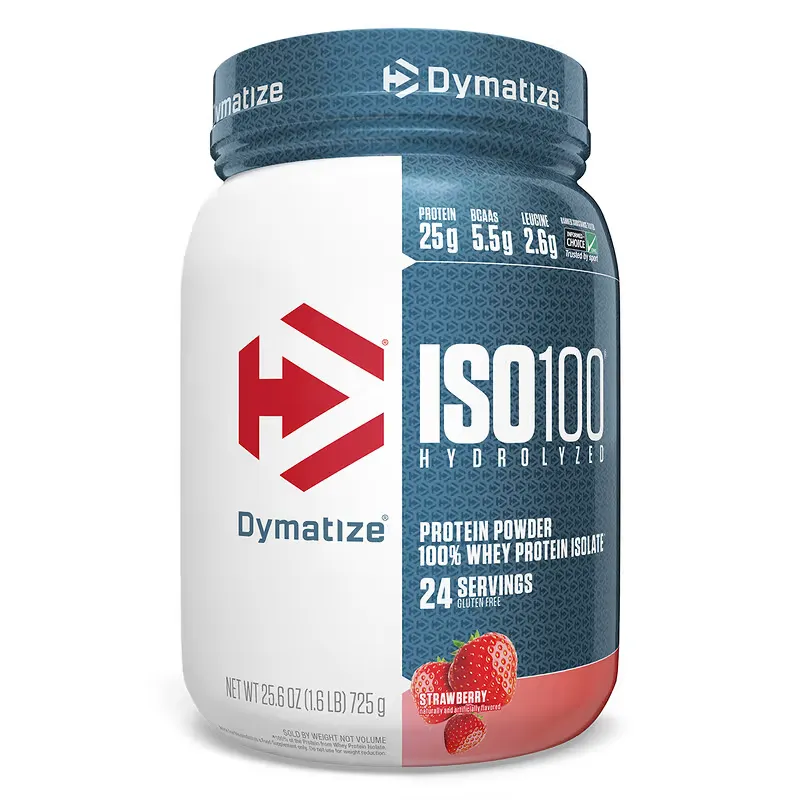 ISO100 Hydrolyzed, 100% Whey Protein Isolate, Strawberry, 1.6 lbs (725 g)