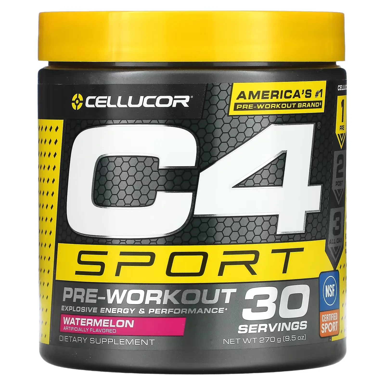 C4 Sport, Pre-Workout, Watermelon, 9.5 oz (270 g)